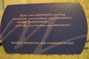 Business card back